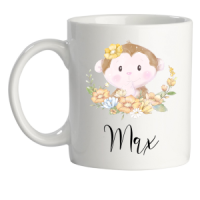 Mok met naam en safari dier